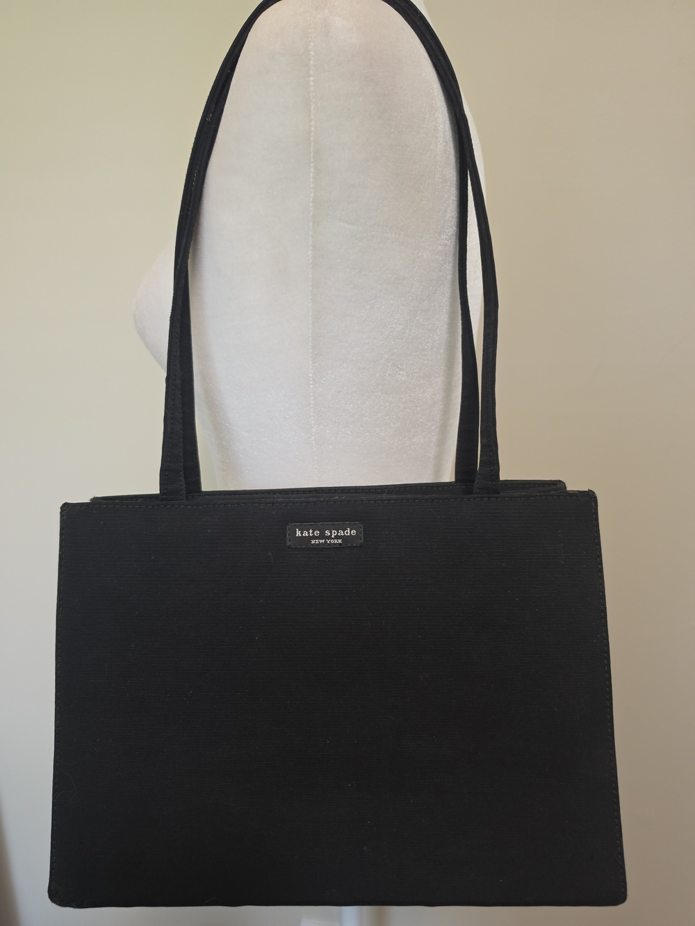 Kate Spade New York Vintage Black Structured Shoulder Tote Bag Rare